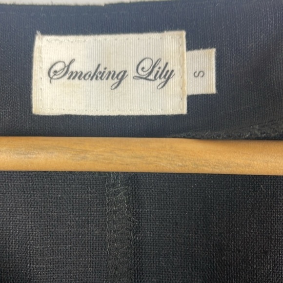 Smoking Lily Black Linen Blend Dress Size Small - Picture 3 of 9